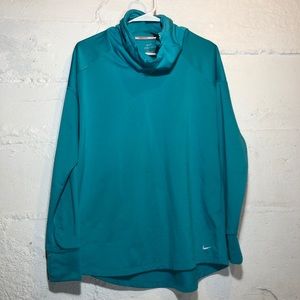 Nike Teal Dri- Fit Running Cowel Neck Sz L